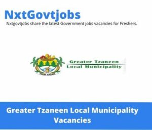 Greater Tzaneen Municipality Youth Officer Vacancies 2022 Apply now