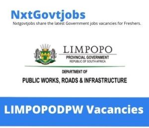 Department of Public Works,Roads and Infrastructure Works Inspector Vacancies 2022