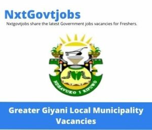 Greater Giyani Local Municipality Foreman Vacancies in Giyani 2023