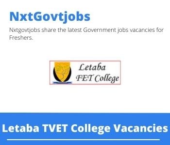 Letaba TVET College Receptionist Vacancies in Tzaneen 2023