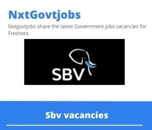 Sbv Cash Processor Vacancies in Polokwane 2023