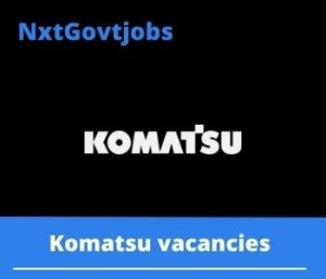 Komatsu Millwright Artisan Vacancies in Phalaborwa -Deadline May 10, 2023