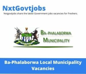 Ba-Phalaborwa Local Municipality Epwp Coordinator Vacancies in Polokwane – Deadline 20 July 2023
